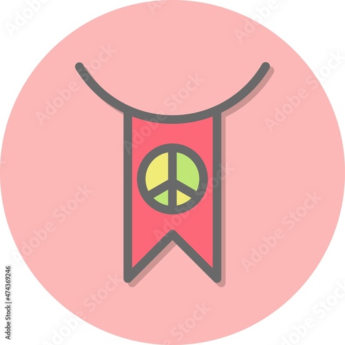 Activism Line Filled Circle Vector Icon Design