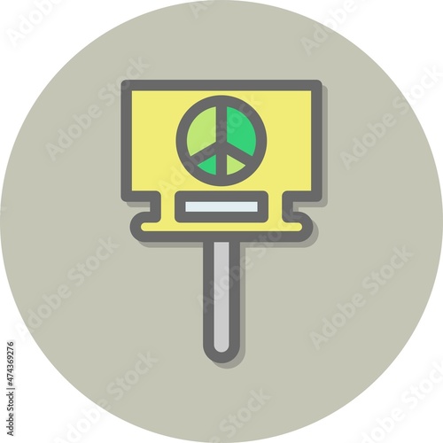 Activism Line Filled Circle Vector Icon Design