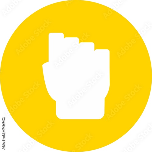 Fist Glyph Circle Vector Icon Design