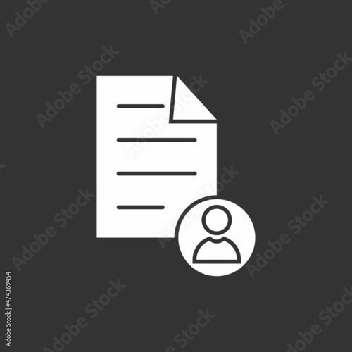 Petition Glyph Inverted Vector Icon Design
