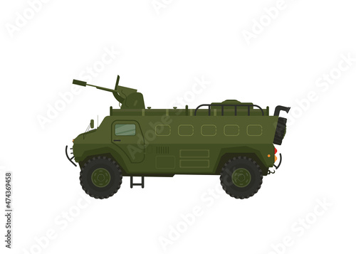 Modern Military Vehicle Illustration, Suitable For Game Asset, Icon, Infographic, and Other Military Graphic Purpose