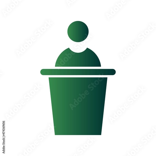  Debate Glyph Gradient Vector Icon Design