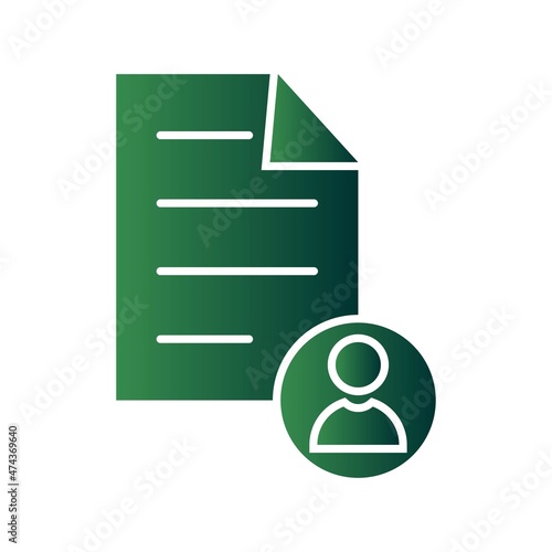 Petition Glyph Gradient Vector Icon Design