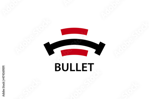 abstract logo with 2 color lines resembling biting teeth