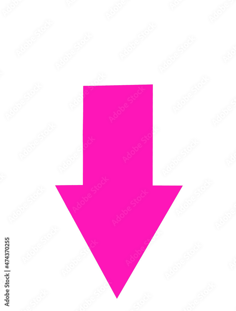 Pink arrow down