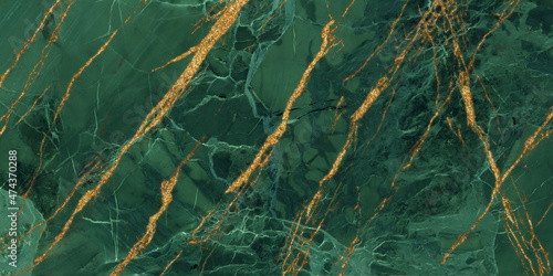 green marble with golden veins. green golden natural texture of marble. abstract green, white, gold and yellow marbel. hi gloss texture of marble stone for digital wall tiles design. 