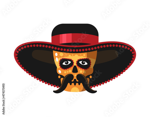 Scary Mexican Skull Composition