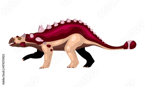Ankylosaurus Cartoon Dinosaur Composition © Macrovector