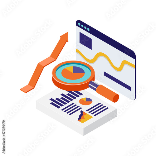 Accounting Financial Charts Composition