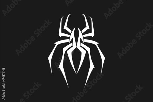 Initial Letter S Spider Man Insect Arthropod symbol logo design silhouette