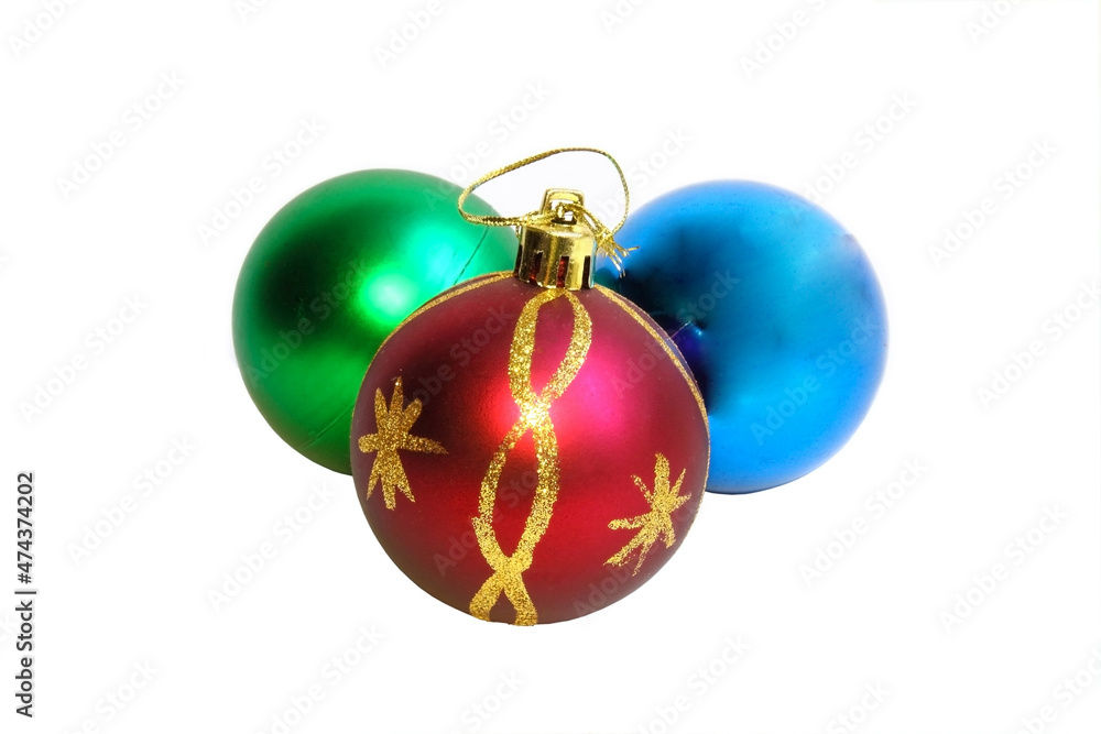 christmas ball on white background christmas ball on white background