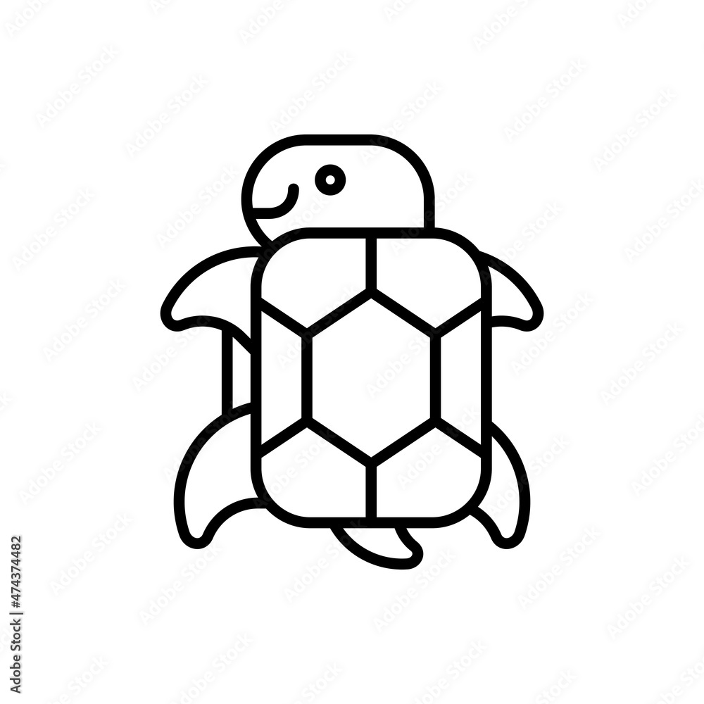 Obraz premium Turtle icon. Icon design. Template elements. Flat style