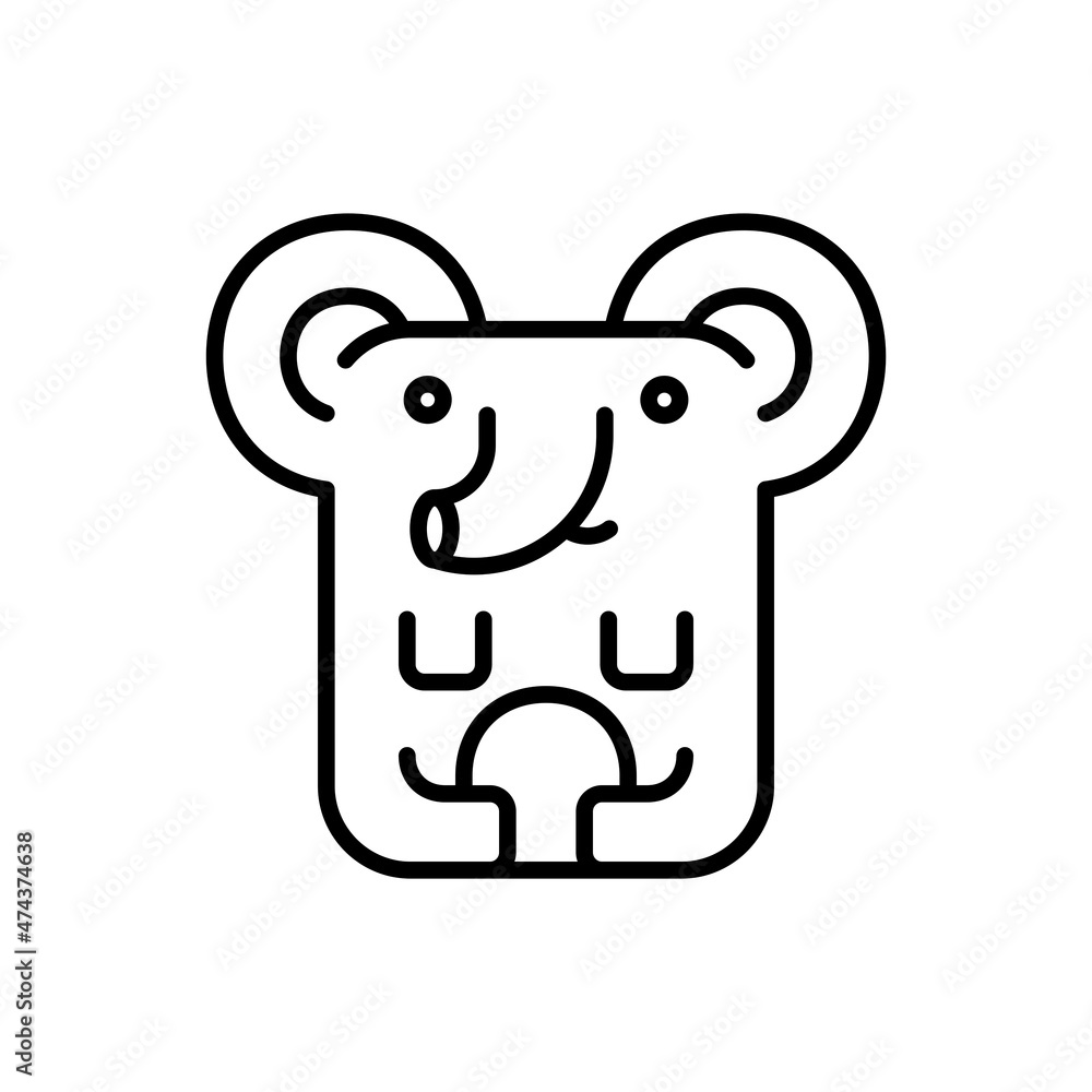 Elephant icon. Icon design. Template elements. Flat style Elephant icon. Icon design. Template elements. Flat style