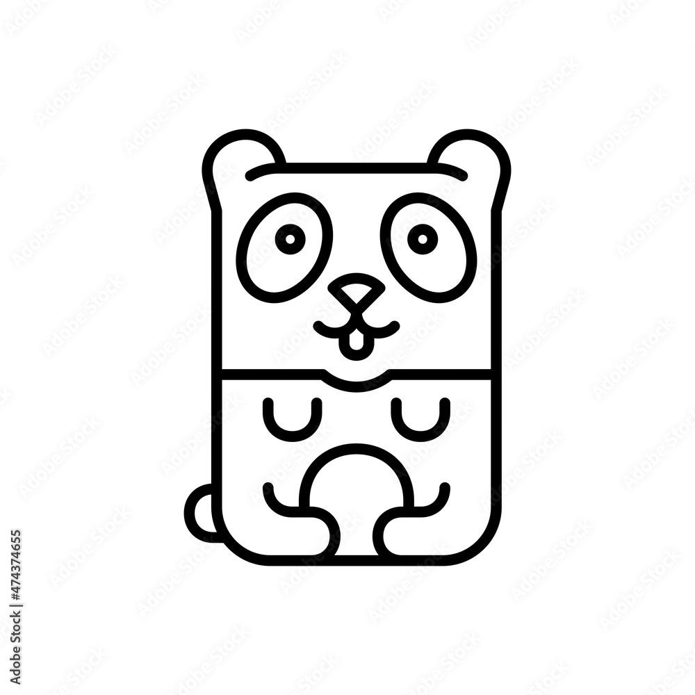 Panda icon. Icon design. Template elements. Flat style Panda icon. Icon design. Template elements. Flat style