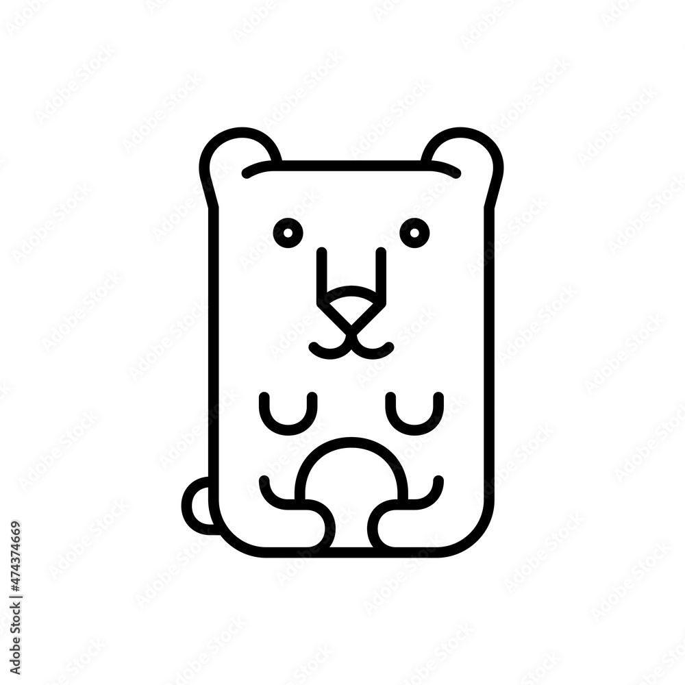 Polar Bear icon. Icon design. Template elements. Flat style Polar Bear icon. Icon design. Template elements. Flat style
