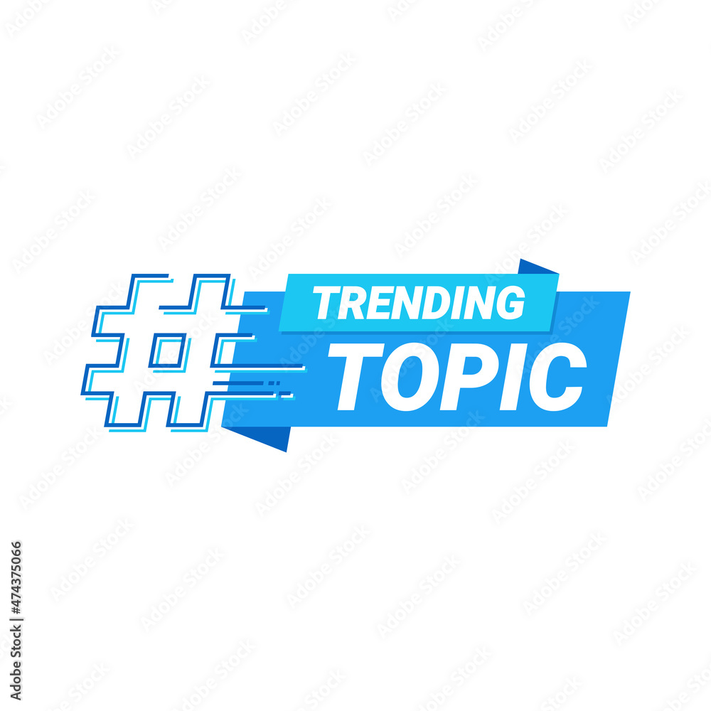 Trending Topic banner isolated in white background. vector illustration Trending Topic banner isolated in white background. vector illustration