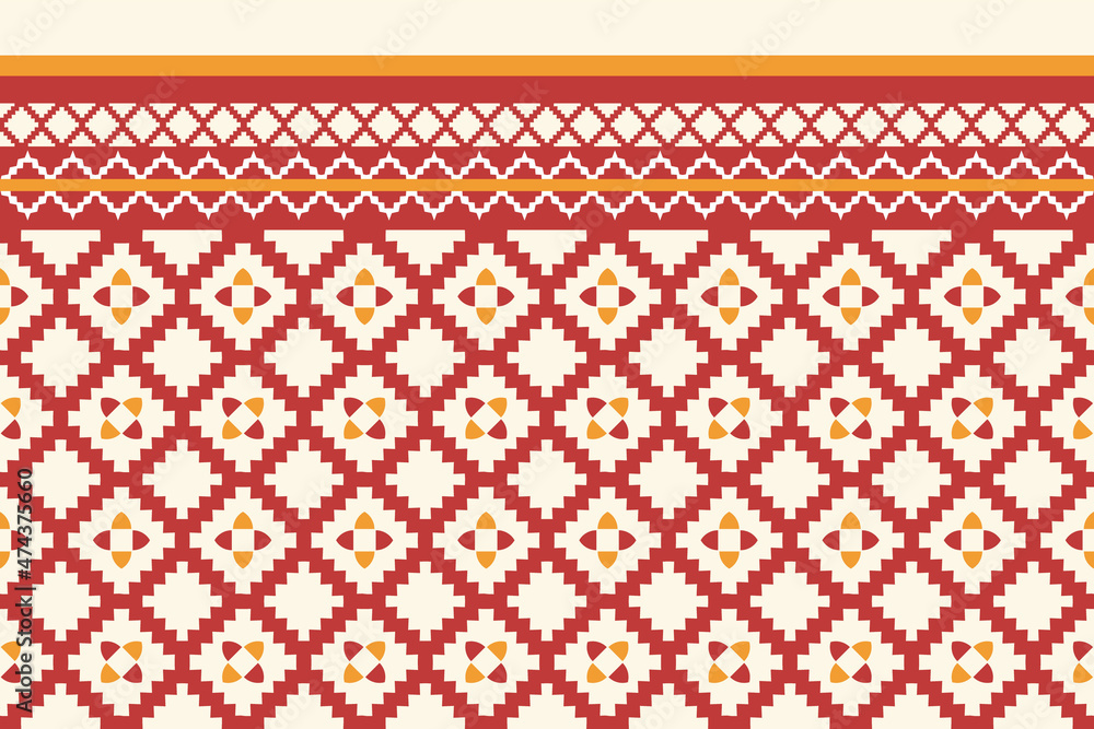 ethnic pattern with geometric seamless in white background for fabric ethnic pattern with geometric seamless in white background for fabric