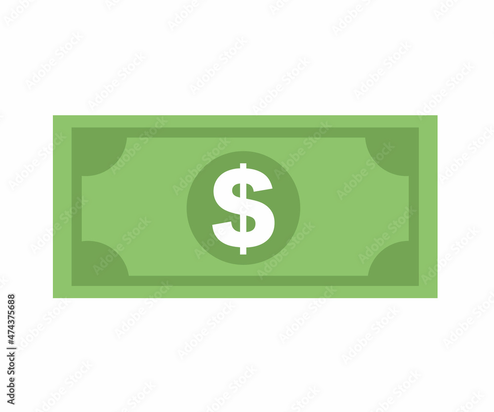 Illustration of a simple dollar bill Illustration of a simple dollar bill