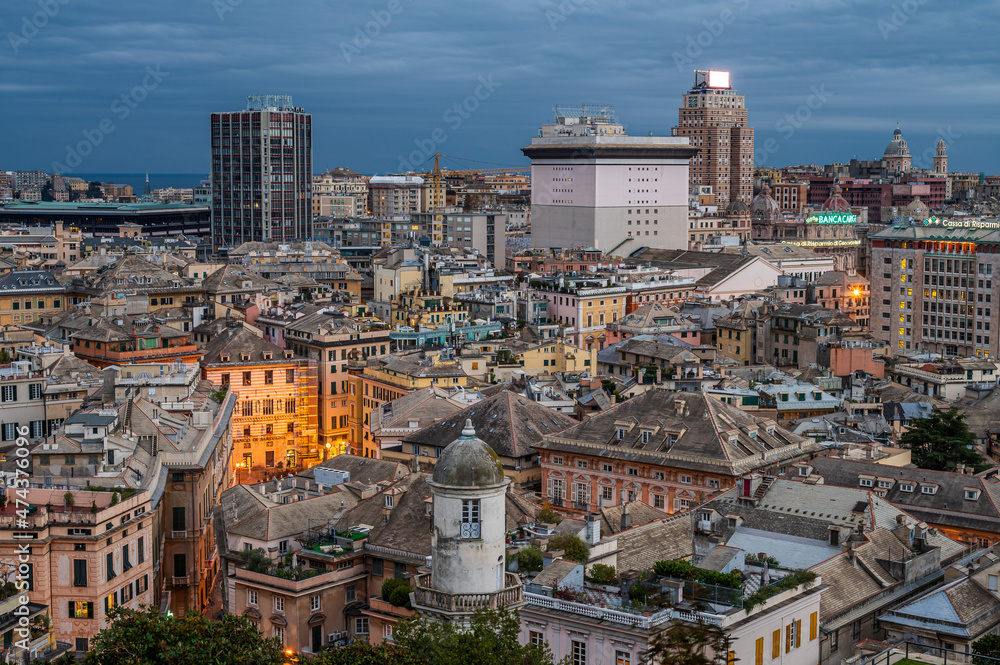 Obraz premium View of the old town of Genoa