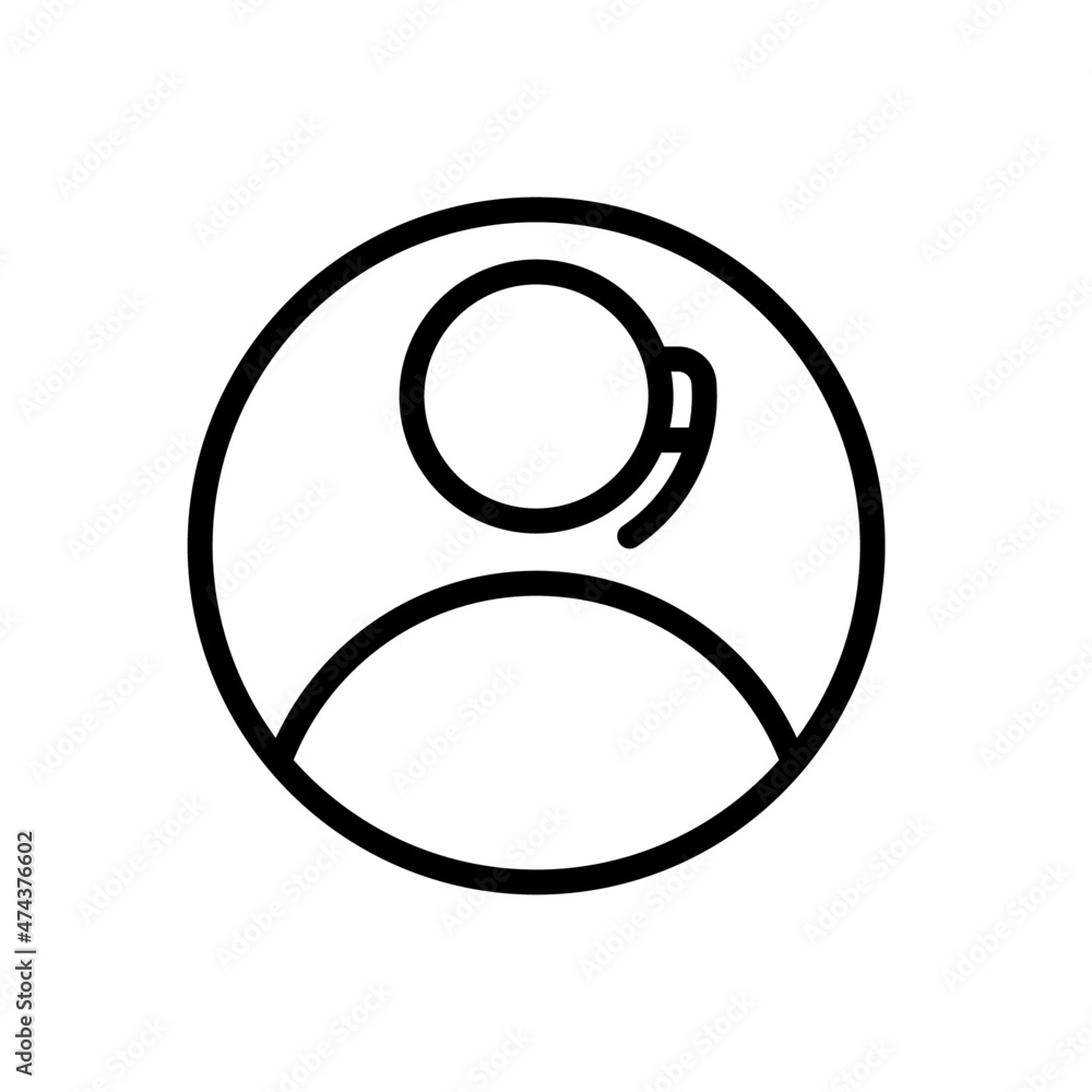 Customers Service Icon line style Black and White Customers Service Icon line style Black and White