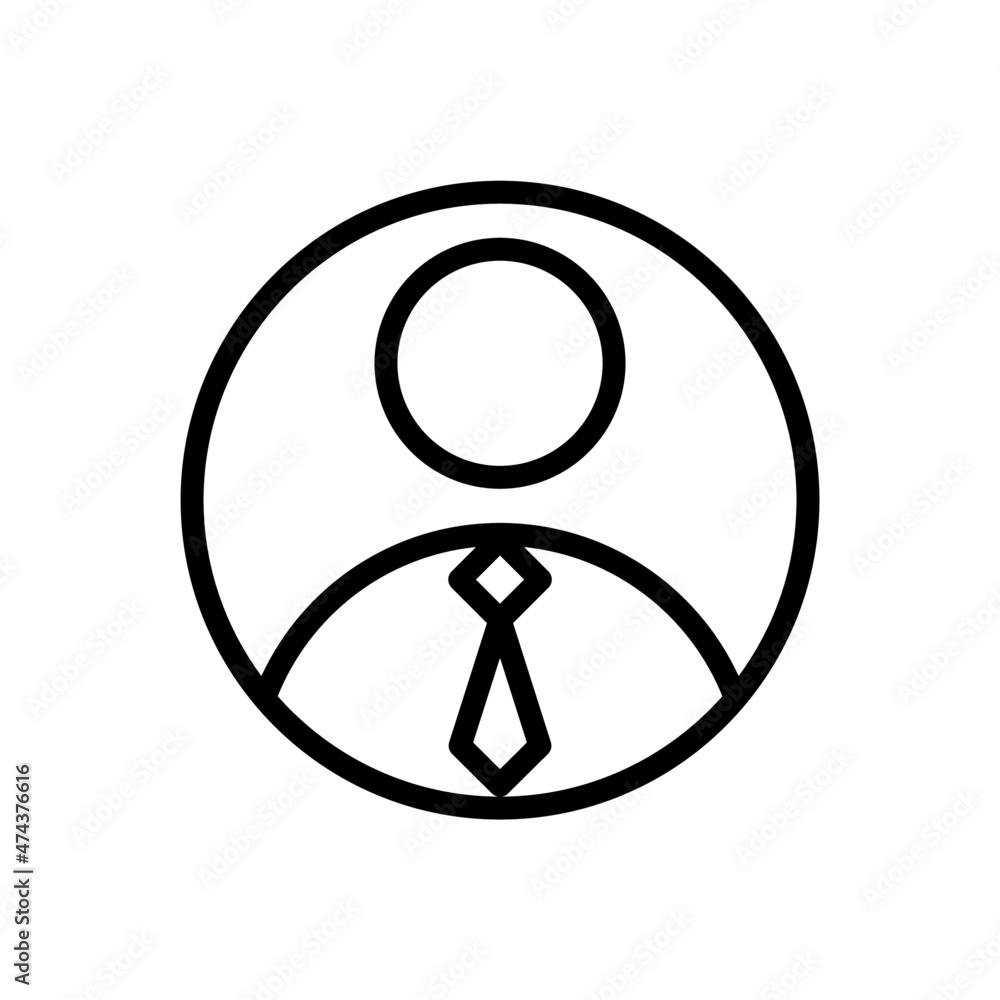 person with a sign Business Man Icon line style Black and White person with a sign Business Man Icon line style Black and White