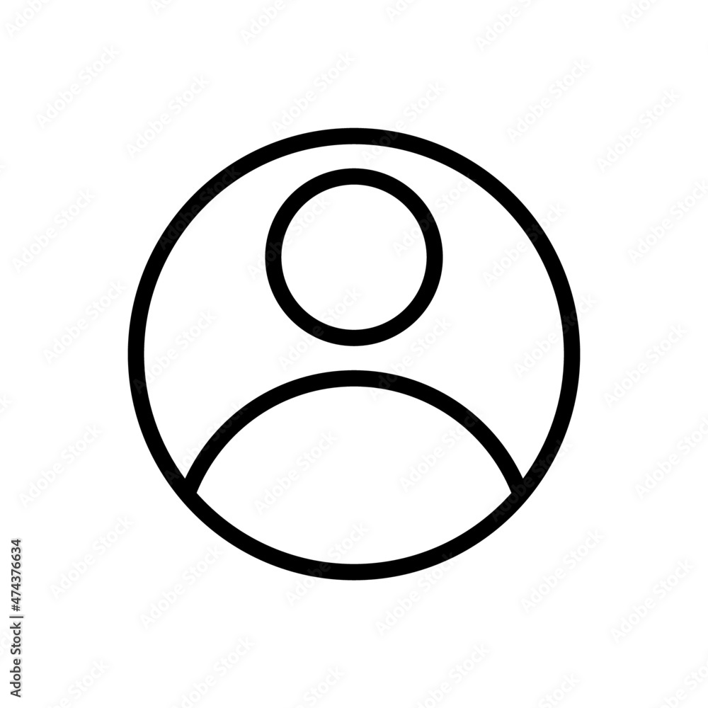 User Icon line style Black and White User Icon line style Black and White