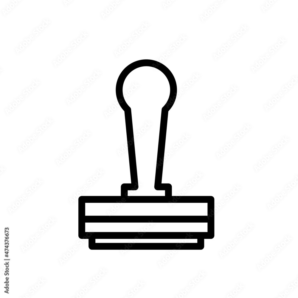 Approval Stamp Icon line style Black and White Approval Stamp Icon line style Black and White