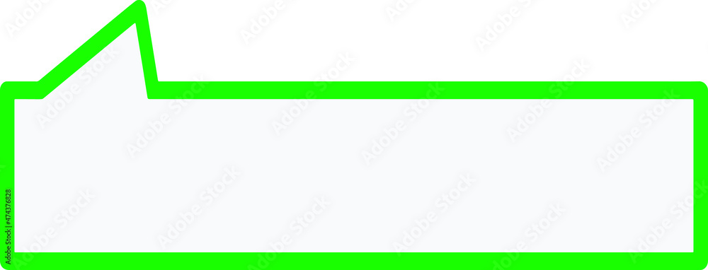 Illustration of dialogue frame in green frame Illustration of dialogue frame in green frame