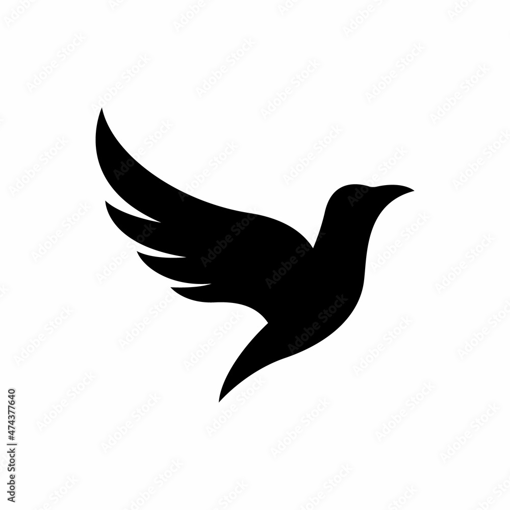 Obraz premium bird silhouette icon vector 