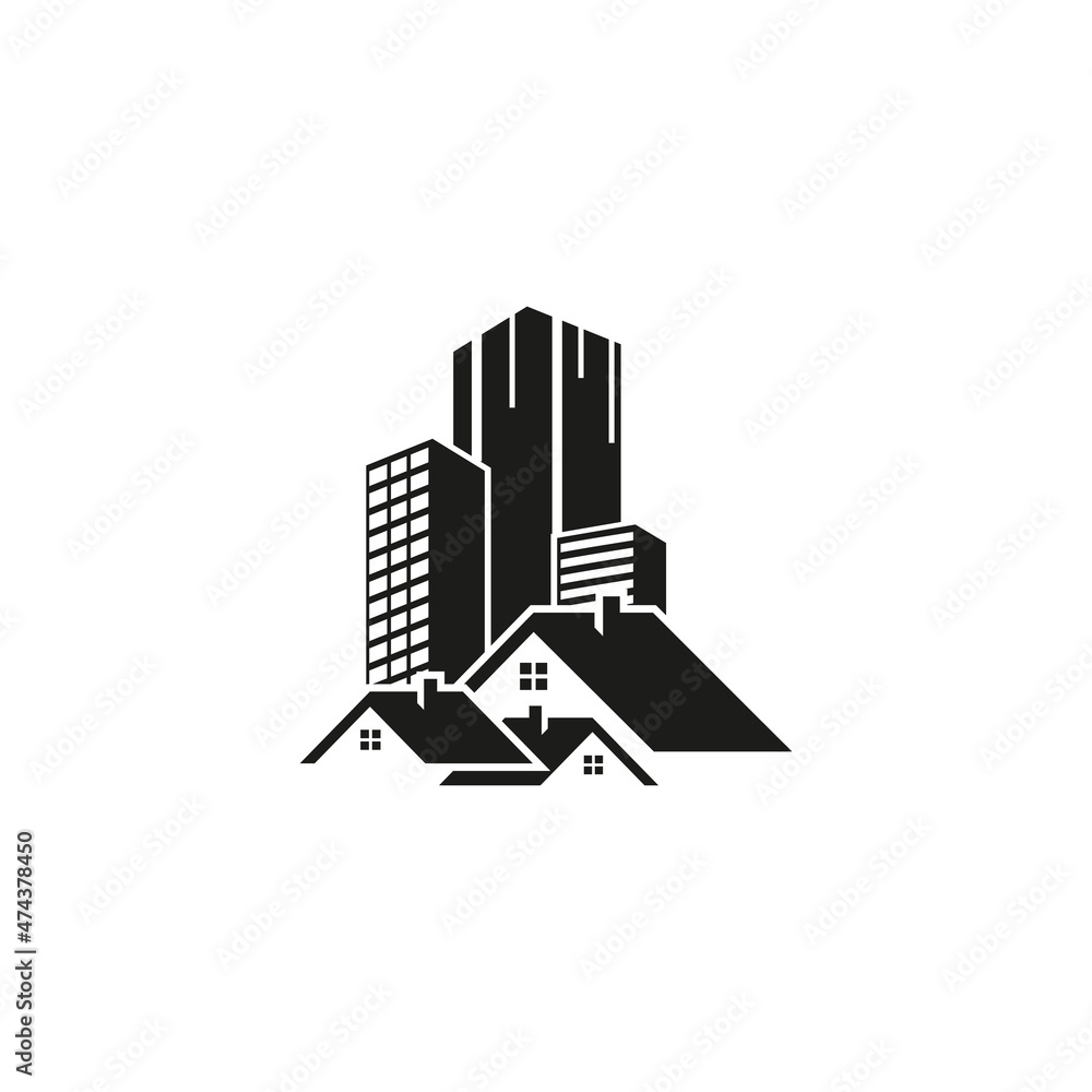 real estate logo icon design template vector