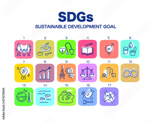 SDGs 　17の目標アイコンセット