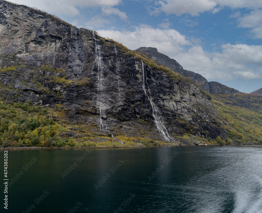 The Seven Sisters waterfall (Norwegian: De Syv Søstrene, Knivsflåfossen ...