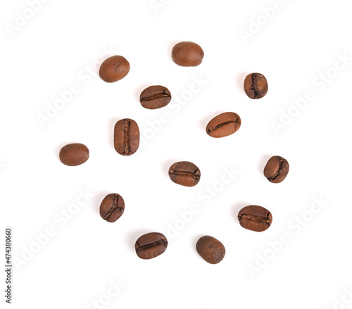 Coffee beans. Isolated on a white background.