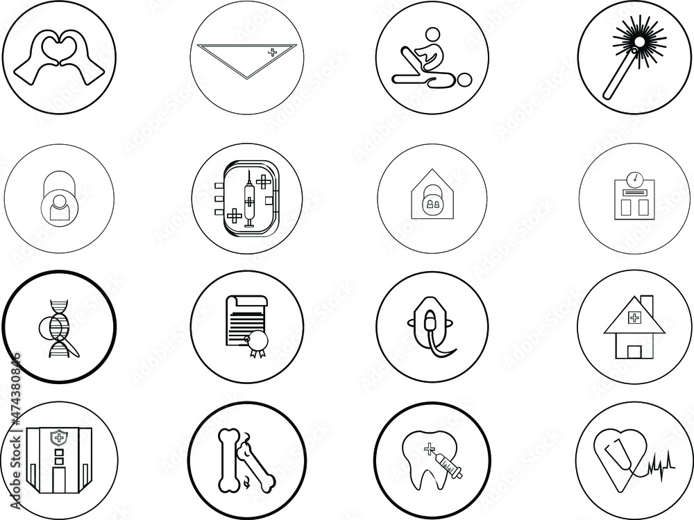 Medical and science vector icons set. Modern outline minimalistic design. Medical and science vector icons set. Modern outline minimalistic design.