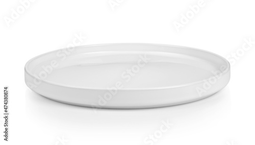 plate, white empty plate isolated on white background full