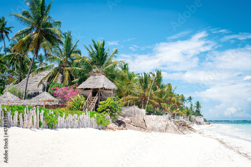 Paje and Jambiani Beach on Zanzibar Island, Tanzania. photo