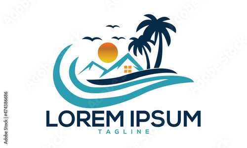 Unique travel logo Modern and minimalist vector and abstract logo
