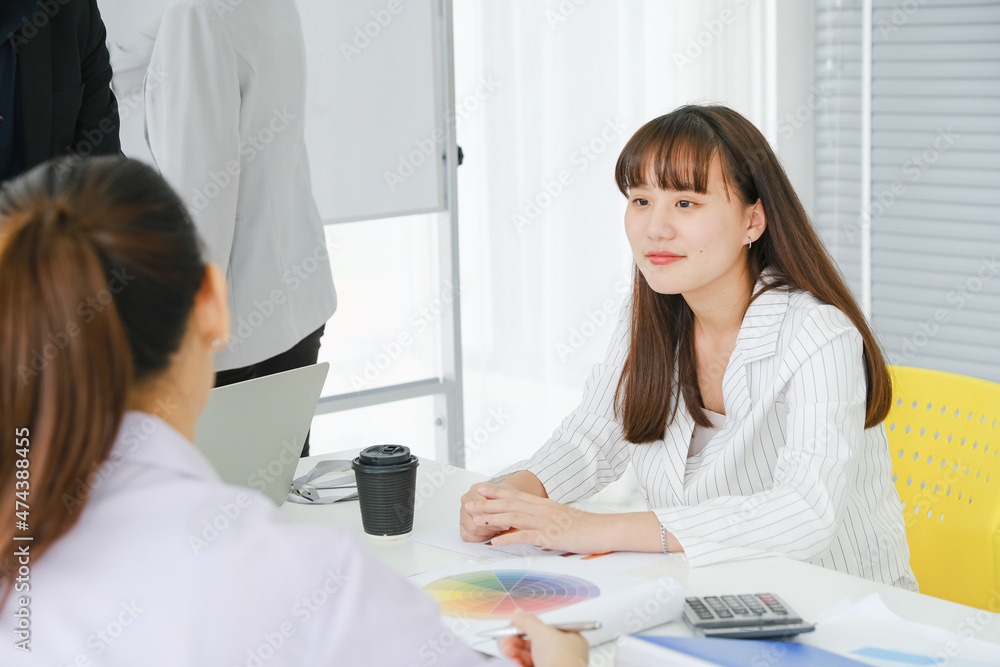 Asia business in seminar or employees group meeting in a conference room Asia business in seminar or employees group meeting in a conference room