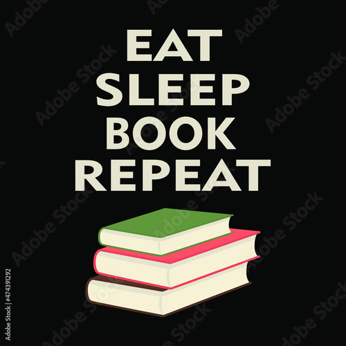 Book lover. Read book everyday. Black background.