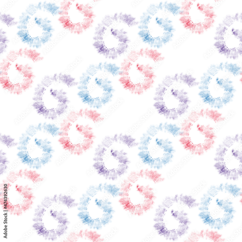 Shibori. Orchid Smoke Fashion Abstract . Tie dye patterns Batik brush seamless and repeat pattern design. Spiral Acrylic Illustration Pattern- 466.