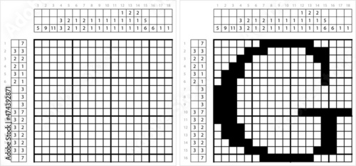 Alphabet G Nonogram Pixel Art M_2112002