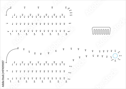 Comb Icon Connect The Dots M_2112001