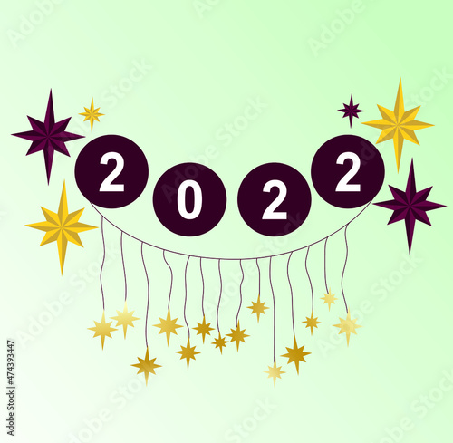 Happy New Year for t shirt, calendar, brochure, invitation, greeting card etc.eps