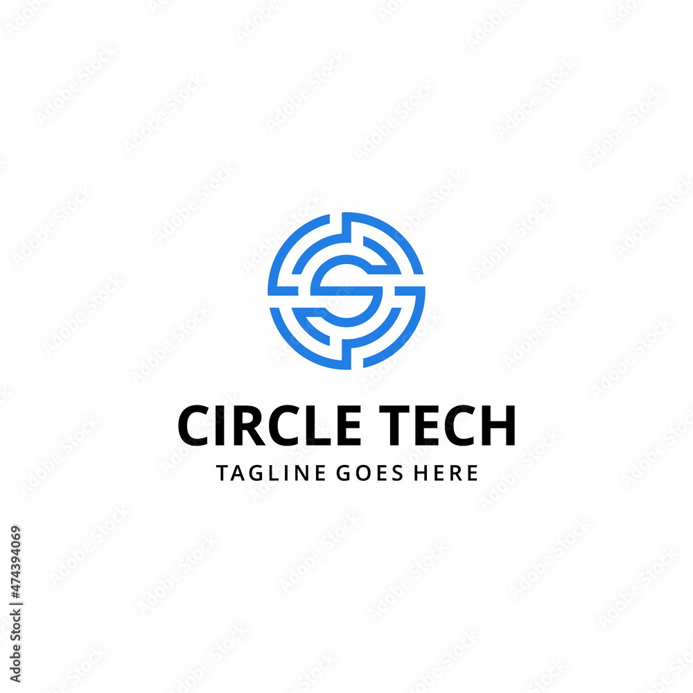 creative modern abstract illustration initials circle S sign creative logo design template creative modern abstract illustration initials circle S sign creative logo design template