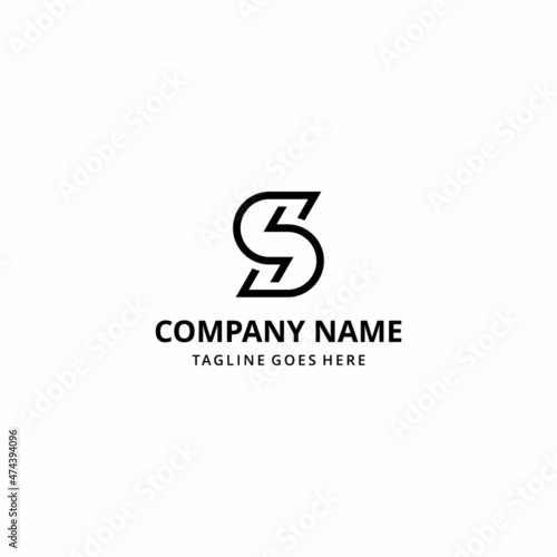 creative modern abstract illustration initial S sign creative logo design template