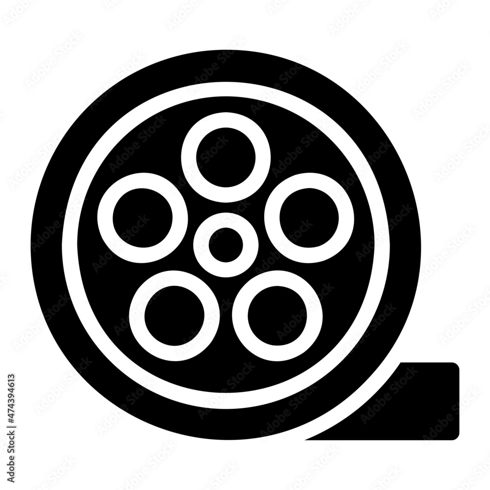 film reel glyph icon