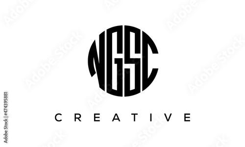Shield letters NGSC creative logo