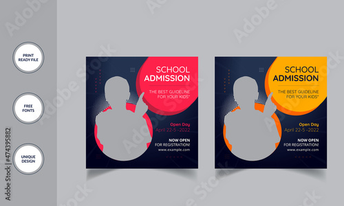School admission social media post
