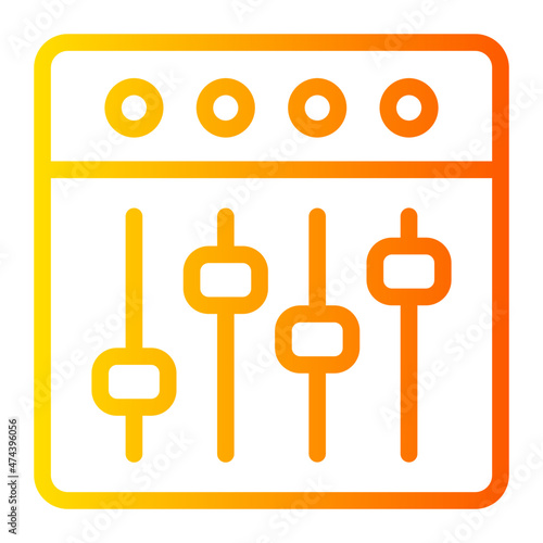 sound mixer gradient icon