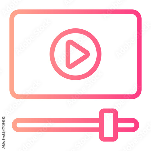 Free Download video player gradient icon - GFXLoad